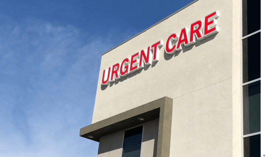 Exterior of an urgent care facility